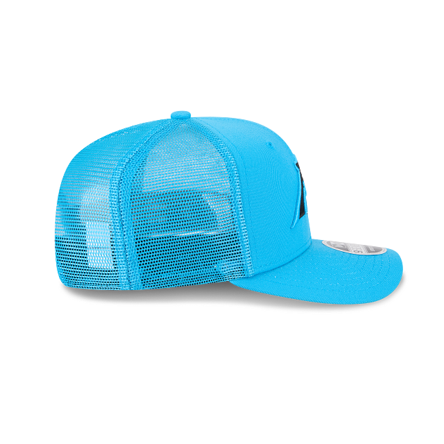 Carolina Panthers NFL New Era Men Blue 9Seventy Stretch Trucker Snapback product image 7, provided for visual reference and