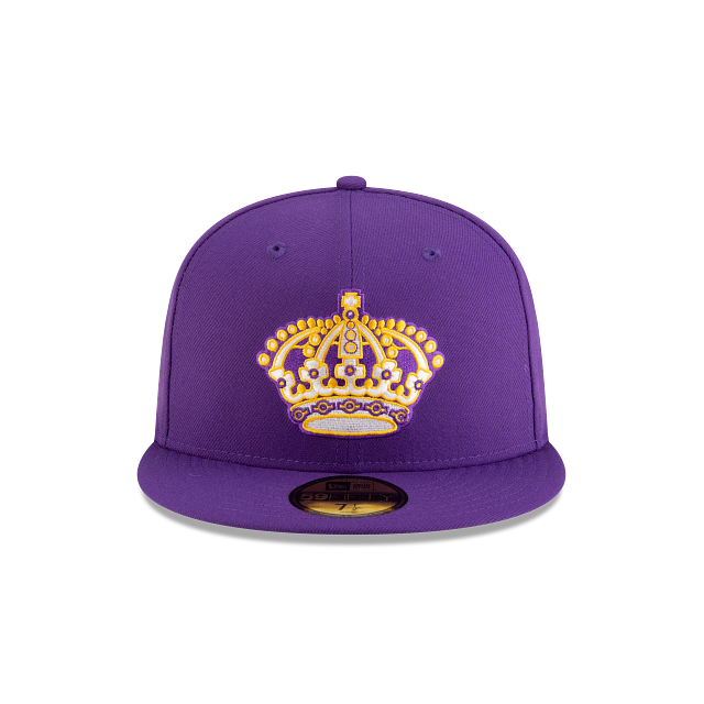 Los Angeles Kings NHL New Era Men Purple Vintage Collection 59Fifty Fitted Hat product image 7, provided for visual