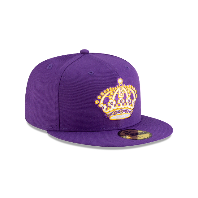 Los Angeles Kings NHL New Era Men Purple Vintage Collection 59Fifty Fitted Hat product image 6, provided for visual