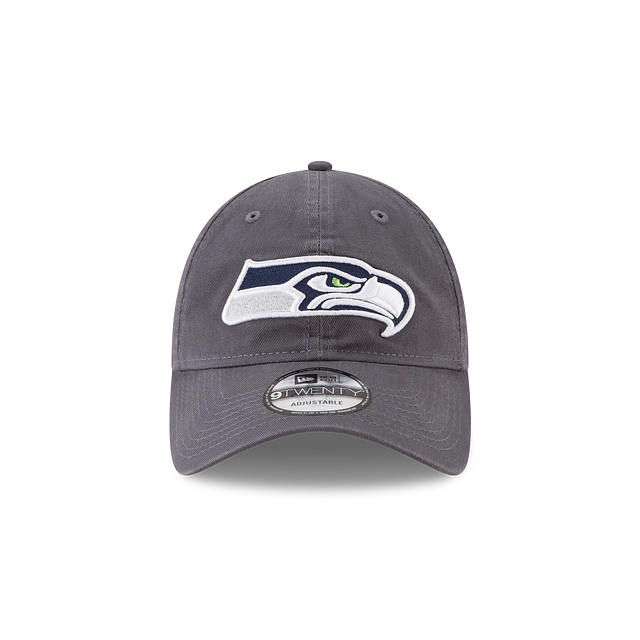Seattle Seahawks NFL New Era Men Grey 9Twenty Core Classic Adjustable Hat product image 4, provided for visual reference and