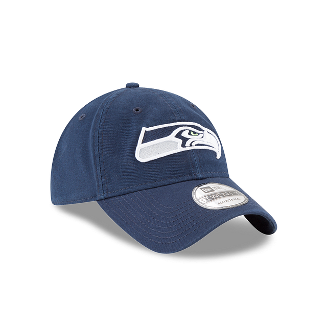 Seattle Seahawks NFL New Era Men Navy 9Twenty Core Classic Adjustable Hat product image 3, provided for visual reference and