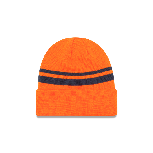Denver Broncos NFL New Era Men Orange Cuff Knit Hat product image 2, provided for visual reference and product detail review