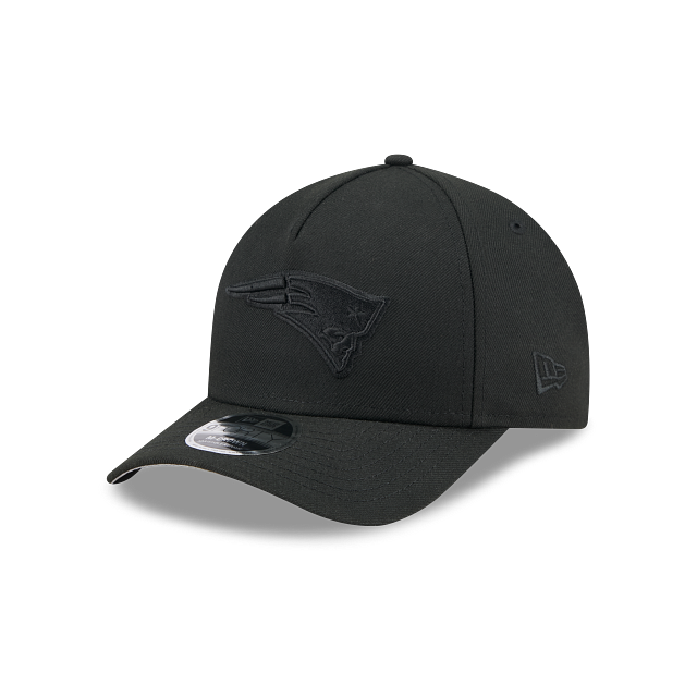 New England Patriots NFL New Era Men Black on Black 9FORTY M-Crown Adjustable A-Frame Hat product image 1, provided for