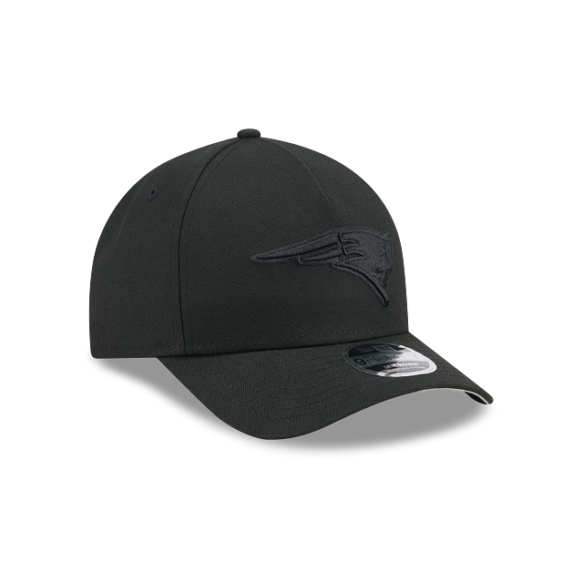 New England Patriots NFL New Era Men Black on Black 9FORTY M-Crown Adjustable A-Frame Hat product image 5, provided for