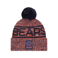 Chicago Bears NFL New Era Men Orange 2025 Sideline Sport Knit Pom Hat product image 1, provided for visual reference and