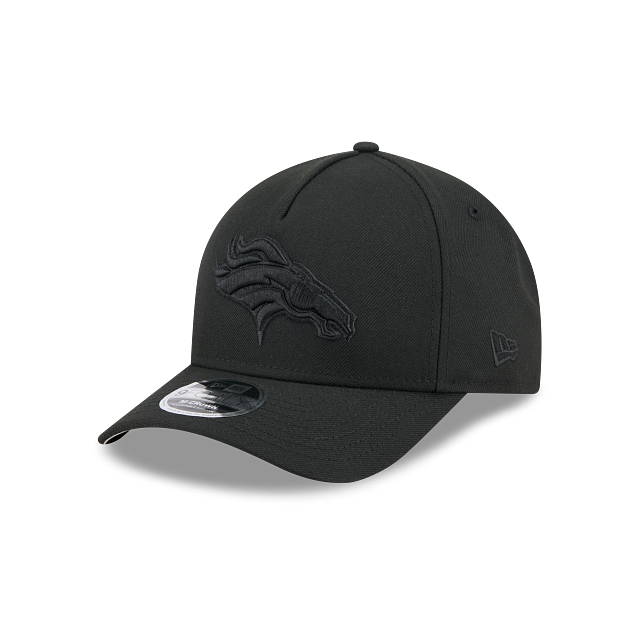Denver Broncos NFL New Era Men Black on Black 9FORTY M-Crown Adjustable A-Frame Hat product image 1, provided for visual