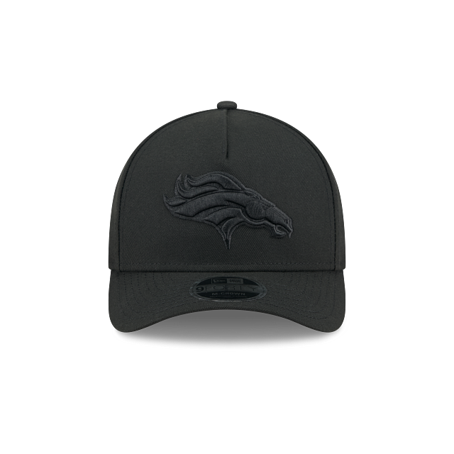 Denver Broncos NFL New Era Men Black on Black 9FORTY M-Crown Adjustable A-Frame Hat product image 8, provided for visual