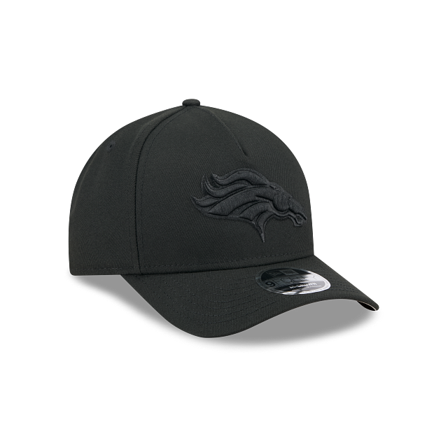 Denver Broncos NFL New Era Men Black on Black 9FORTY M-Crown Adjustable A-Frame Hat product image 7, provided for visual