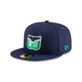 Hartford Whalers NHL New Era Men Navy Vintage Collection 59Fifty Basic Fitted Hat product image 1, provided for visual