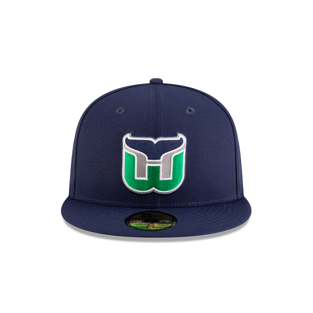 Hartford Whalers NHL New Era Men Navy Vintage Collection 59Fifty Basic Fitted Hat product image 6, provided for visual