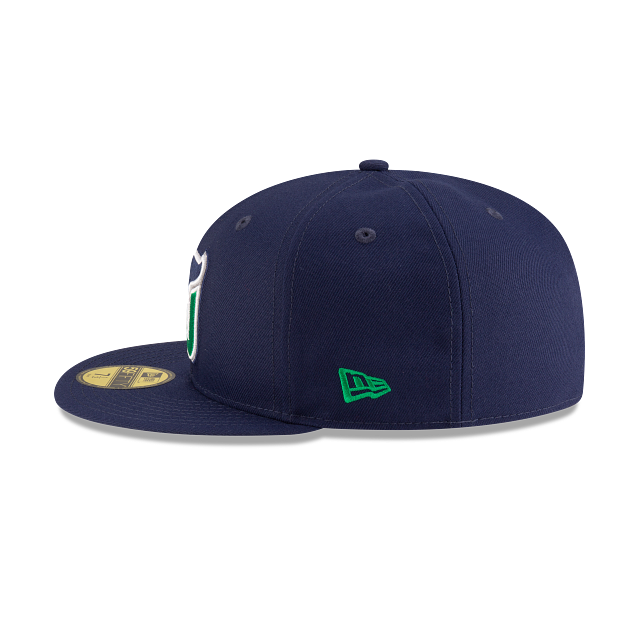 Hartford Whalers NHL New Era Men Navy Vintage Collection 59Fifty Basic Fitted Hat product image 5, provided for visual