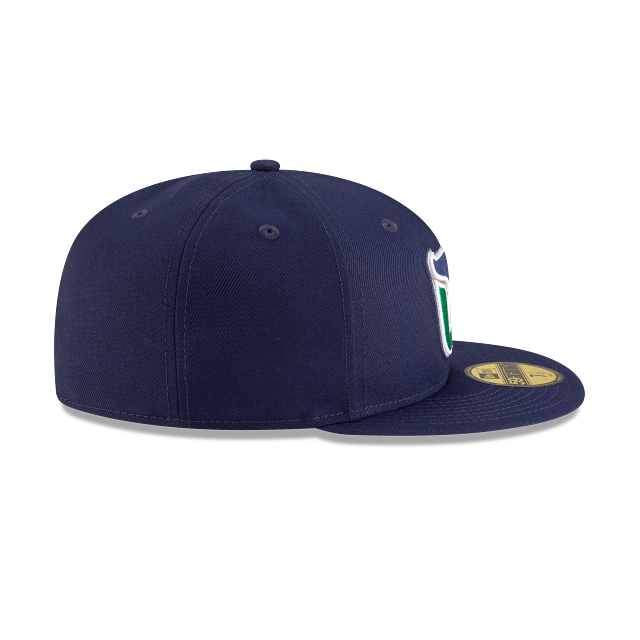 Hartford Whalers NHL New Era Men Navy Vintage Collection 59Fifty Basic Fitted Hat product image 4, provided for visual