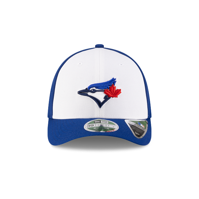 Toronto Blue Jays MLB New Era Men White/Royal 39Thirty M-Crown 50th Anniversary Player Replica Stretch Fit Hat product image