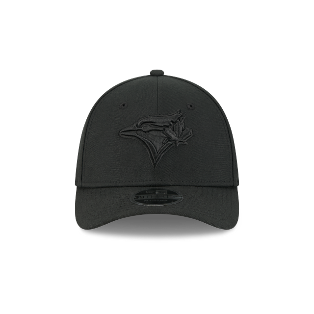 Toronto Blue Jays MLB New Era Men Black On Black 39Thirty M-Crown Stretch Fit Hat product image 4, provided for visual