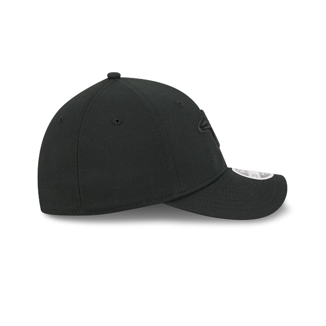 Toronto Blue Jays MLB New Era Men Black On Black 39Thirty M-Crown Stretch Fit Hat product image 7, provided for visual