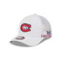 Montreal Canadiens NHL New Era Men White 9FORTY M-Crown Tape Hat product image 1, provided for visual reference and product