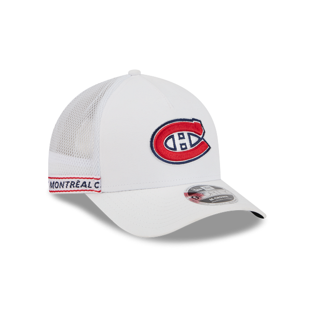 Montreal Canadiens NHL New Era Men White 9FORTY M-Crown Tape Hat product image 3, provided for visual reference and product
