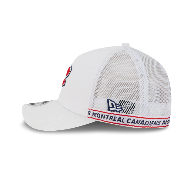 Montreal Canadiens NHL New Era Men White 9FORTY M-Crown Tape Hat product image 5, provided for visual reference and product