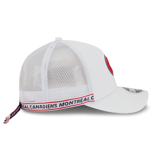 Montreal Canadiens NHL New Era Men White 9FORTY M-Crown Tape Hat product image 7, provided for visual reference and product