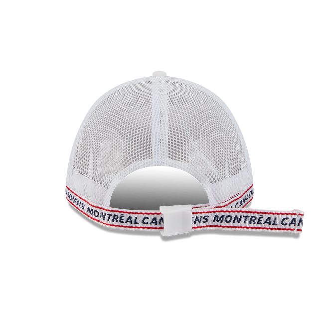 Montreal Canadiens NHL New Era Men White 9FORTY M-Crown Tape Hat product image 2, provided for visual reference and product
