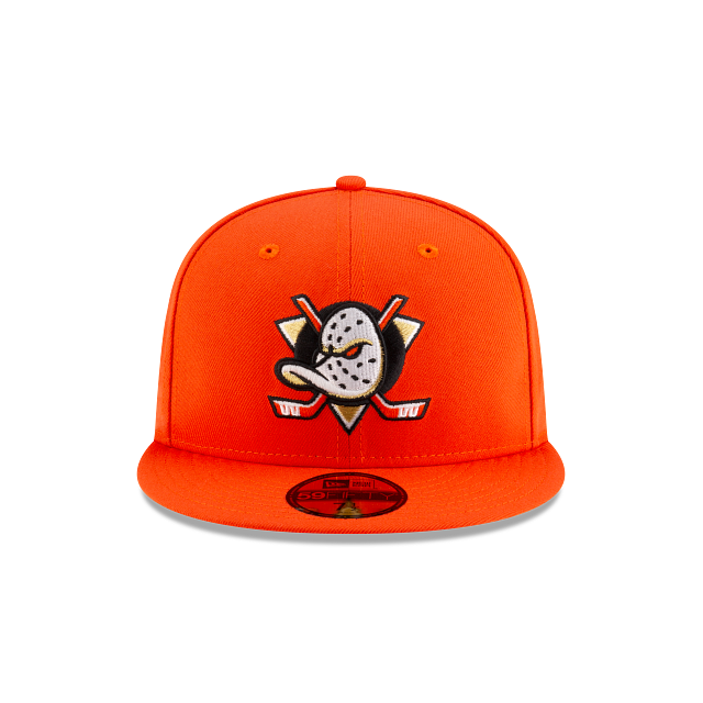 Anaheim Ducks NHL New Era Men Orange 59Fifty OTC Core Fitted Hat product image 3, provided for visual reference and product