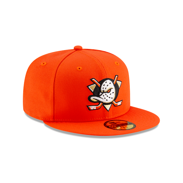 Anaheim Ducks NHL New Era Men Orange 59Fifty OTC Core Fitted Hat product image 4, provided for visual reference and product
