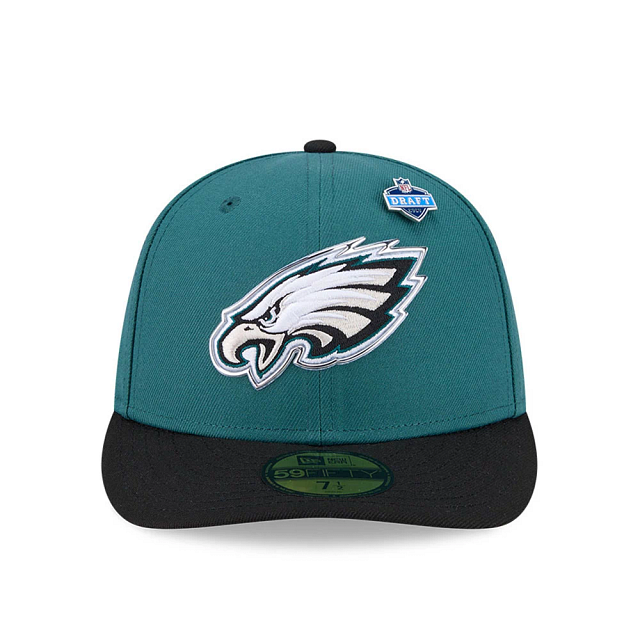 Philadelphia Eagles NFL New Era Men Green 59Fifty Pre-Curved 2026 Draft Fitted Hat product image 4, provided for visual