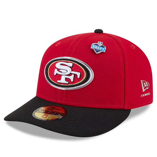 San Francisco 49ers NFL New Era Men Red 59Fifty Pre-Curved 2026 Draft Fitted Hat product image 1, provided for visual