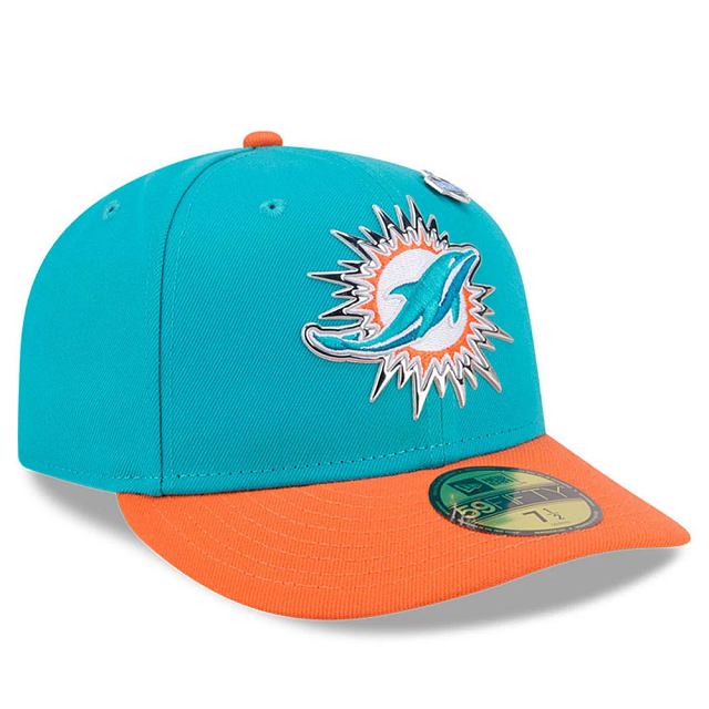 Miami Dolphins NFL New Era Men Aqua 59Fifty Pre-Curved 2026 Draft Fitted Hat product image 3, provided for visual reference