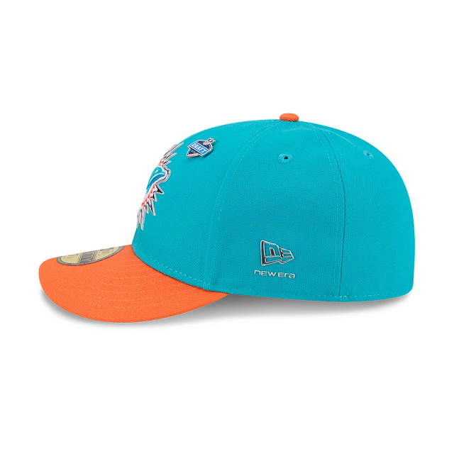 Miami Dolphins NFL New Era Men Aqua 59Fifty Pre-Curved 2026 Draft Fitted Hat product image 7, provided for visual reference