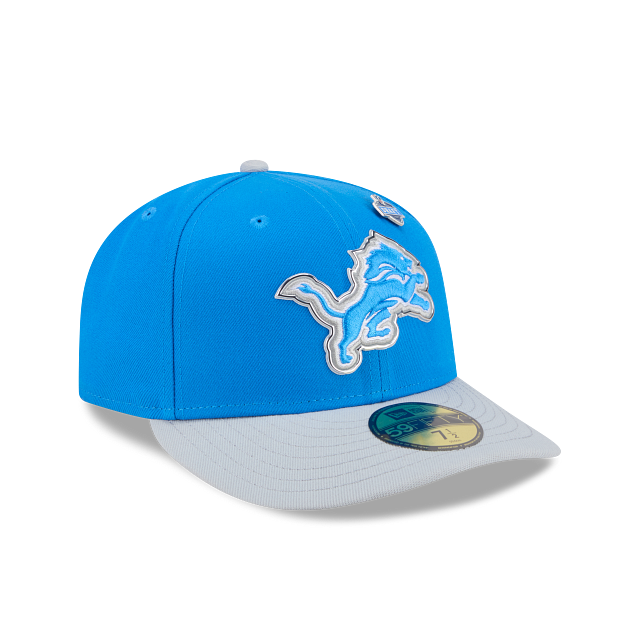 Detroit Lions NFL New Era Men Honolulu Blue 59Fifty Pre-Curved 2026 Draft Fitted Hat product image 4, provided for visual