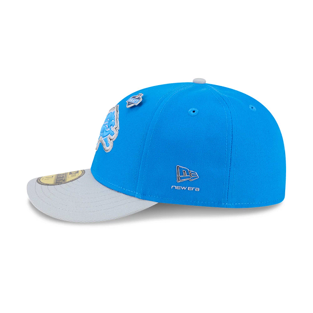 Detroit Lions NFL New Era Men Honolulu Blue 59Fifty Pre-Curved 2026 Draft Fitted Hat product image 8, provided for visual