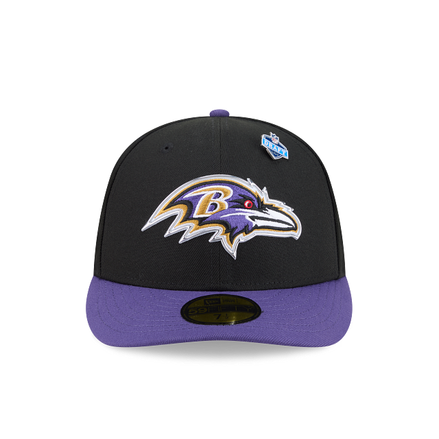 Baltimore Ravens NFL New Era Men Black 59Fifty Pre-Curved 2026 Draft Fitted Hat product image 3, provided for visual