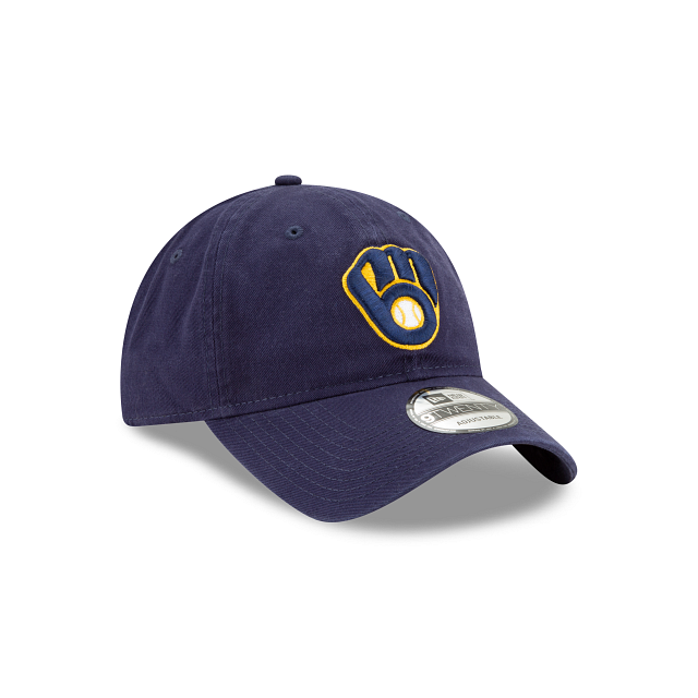 Milwaukee Brewers MLB New Era Men Navy 9Twenty Core Classic Adjustable Hat product image 6, provided for visual reference