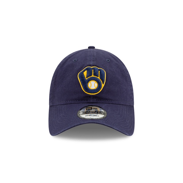 Milwaukee Brewers MLB New Era Men Navy 9Twenty Core Classic Adjustable Hat product image 5, provided for visual reference