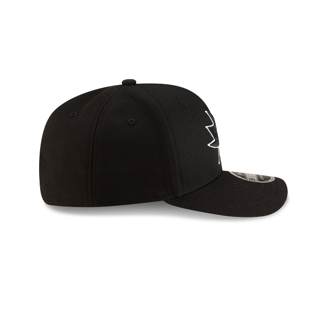 San Jose Sharks NHL New Era Men Black 9Seventy Team Color Stretch Snapback Hat product image 4, provided for visual