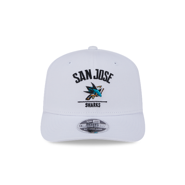 San Jose Sharks NHL New Era Men White 9Seventy Snapback Hat product image 3, provided for visual reference and product