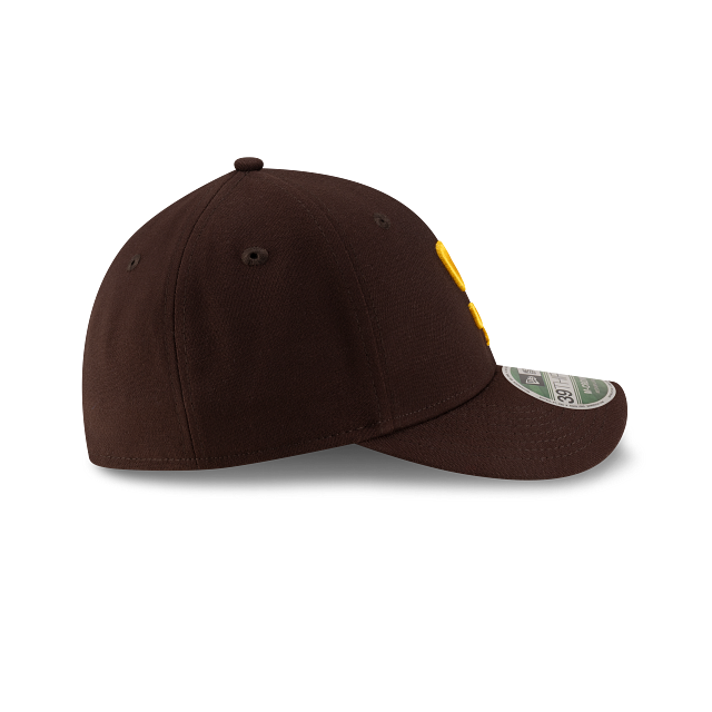 San Diego Padres MLB New Era Men Brown 39Thirty M-Crown Player Replica Stretch Fit Hat product image 5, provided for visual
