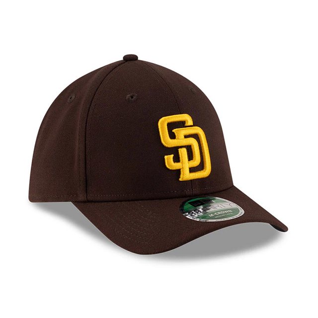 San Diego Padres MLB New Era Men Brown 39Thirty M-Crown Player Replica Stretch Fit Hat product image 3, provided for visual