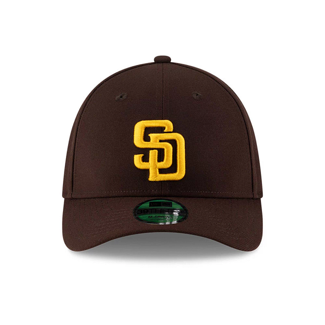 San Diego Padres MLB New Era Men Brown 39Thirty M-Crown Player Replica Stretch Fit Hat product image 6, provided for visual