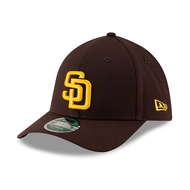 San Diego Padres MLB New Era Men Brown 39Thirty M-Crown Player Replica Stretch Fit Hat product image 1, provided for visual