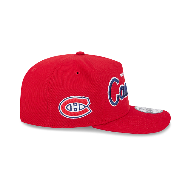 Montreal Canadiens NHL New Era Men Red 9Fifty Script A-Frame Snapback product image 5, provided for visual reference and