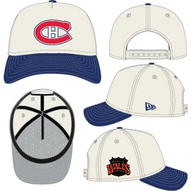 Montreal Canadiens NHL New Era Men Beige Royal Vintage Conference 9Forty A-Frame Snapback Hat product image 3, provided for