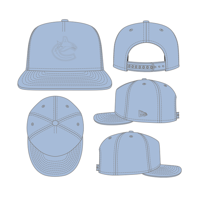 Vancouver Canucks NHL New Era Men Light Blue 9Fifty Color Pack Snapback product image 1, provided for visual reference and