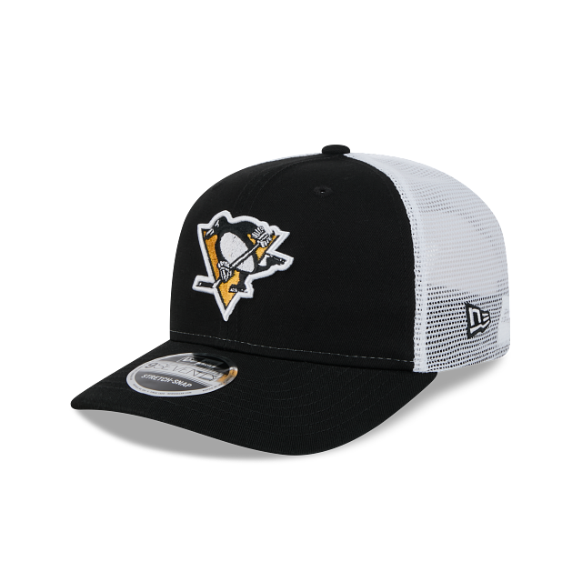 Pittsburgh Penguins NHL New Era Men Black 9Seventy Trucker Snapback Hat product image 1, provided for visual reference and