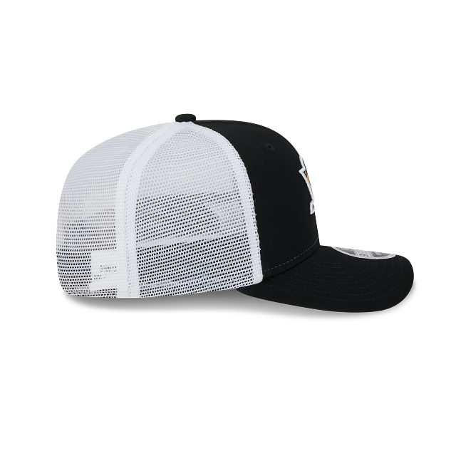 Pittsburgh Penguins NHL New Era Men Black 9Seventy Trucker Snapback Hat product image 4, provided for visual reference and