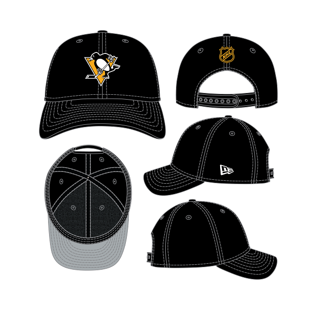 Pittsburgh Penguins NHL New Era Men Black 9FORTY M-Crown Hat product image 1, provided for visual reference and product
