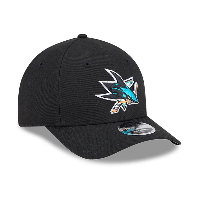 San Jose Sharks NHL New Era Men Black 9Forty M-Crown Snapback Hat product image 5, provided for visual reference and product