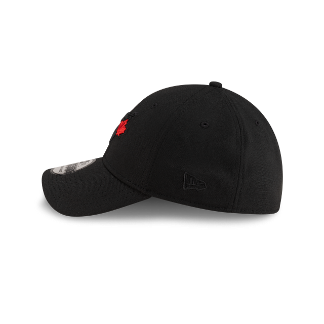 Toronto Blue Jays MLB New Era Men Black Red Leaf 39Thirty Team Classic Stretch Fit Hat product image 4, provided for visual