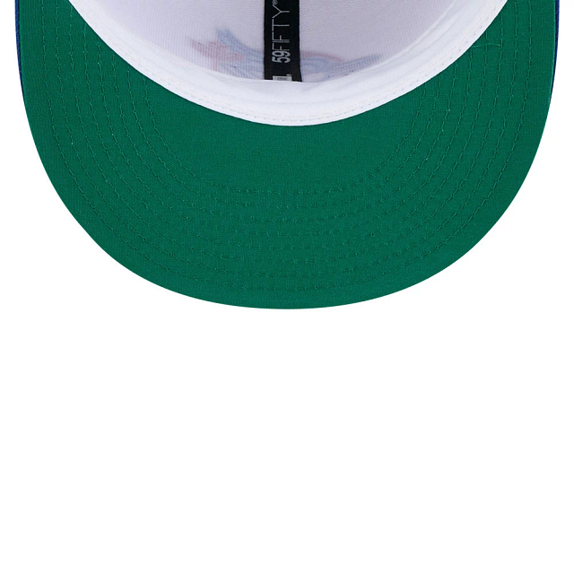 Toronto Blue Jays MLB New Era Men White/Royal Blue 59Fifty Cooperstown Hall of Fame Side Patch Fitted Hat product image 6,